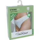 Pierre Robert Stringtrosor Bomull Vit Stl S 3-pack