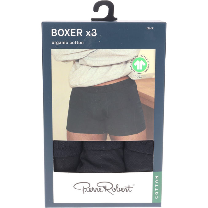 Pierre Robert Kalsonger Bomull Boxer Svart stl M 3-pack