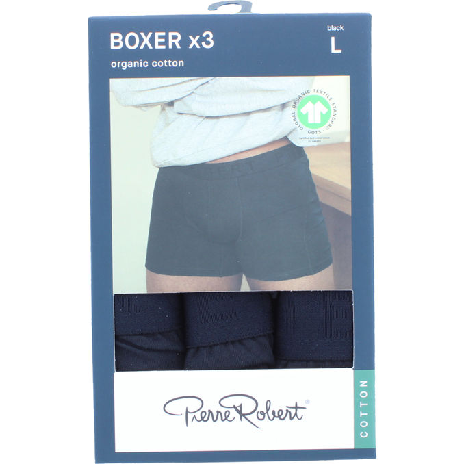 Pierre Robert Boxers Bomuld Sort L 3-pak
