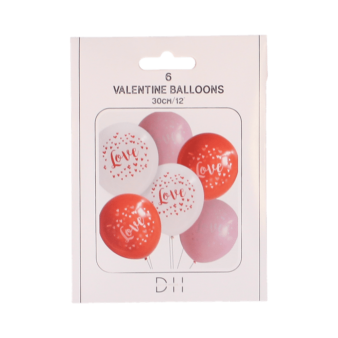 Läs mer om Design House 95 Ballonger Love 6-pack