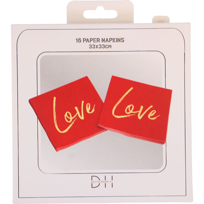 Design House 95 Lautasliinat Love Punainen