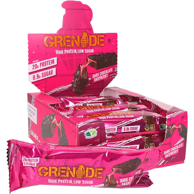 Grenade Proteinbar Dark Chocolate & Raspberry 12-pak