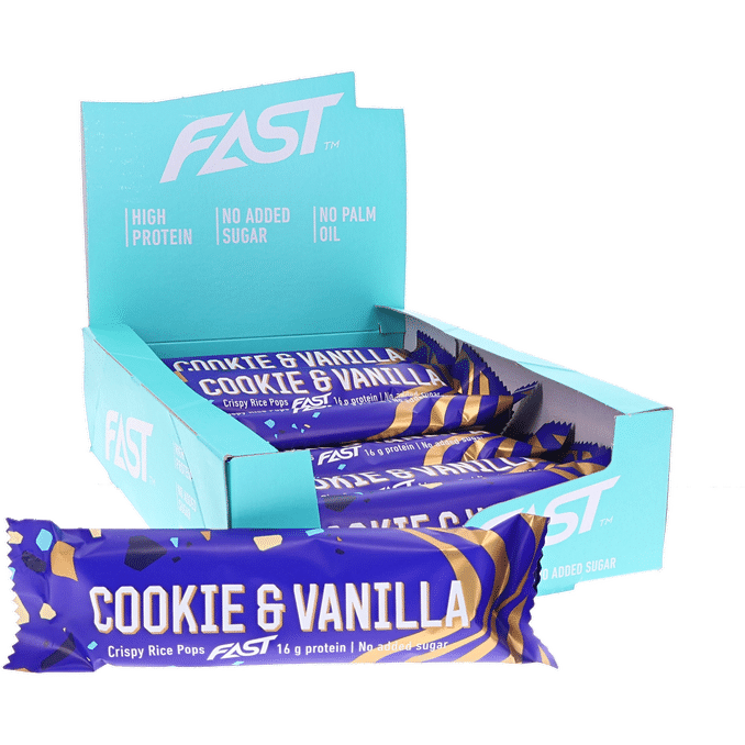 Fast Proteinbars Cookie & Vanilla 15-pack