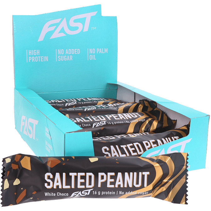 Läs mer om Fast Proteinbars Salted Peanut White Choco 15-pack