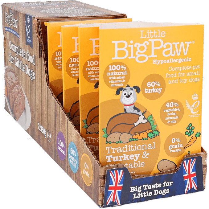 Läs mer om Little Big Paws Hundmat Torrfoder Turkey 7-pack