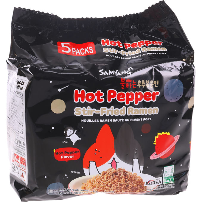 Samyang Instant Nudler Stærk Peber 5-pak
