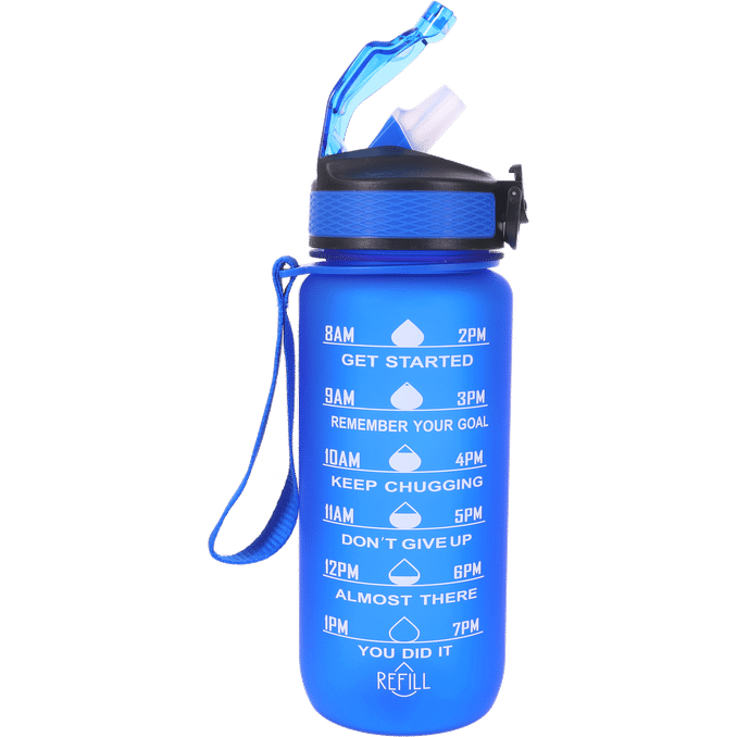 Läs mer om Hollywood Motivational Bottle Vattenflaska Blå