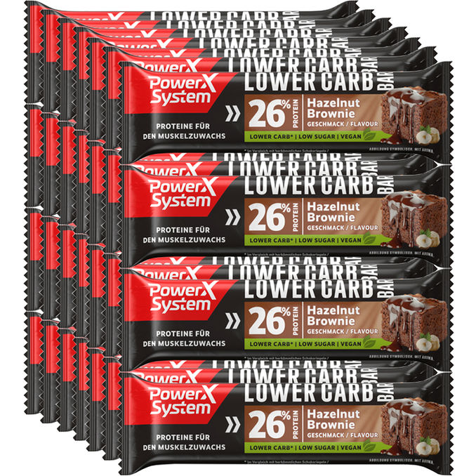 Power System Proteinriegel Hazelnut Brownie Vegan, 28er Pack