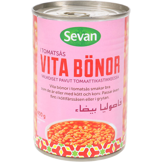 Sevan 2 x Vita Bönor Tomatsås