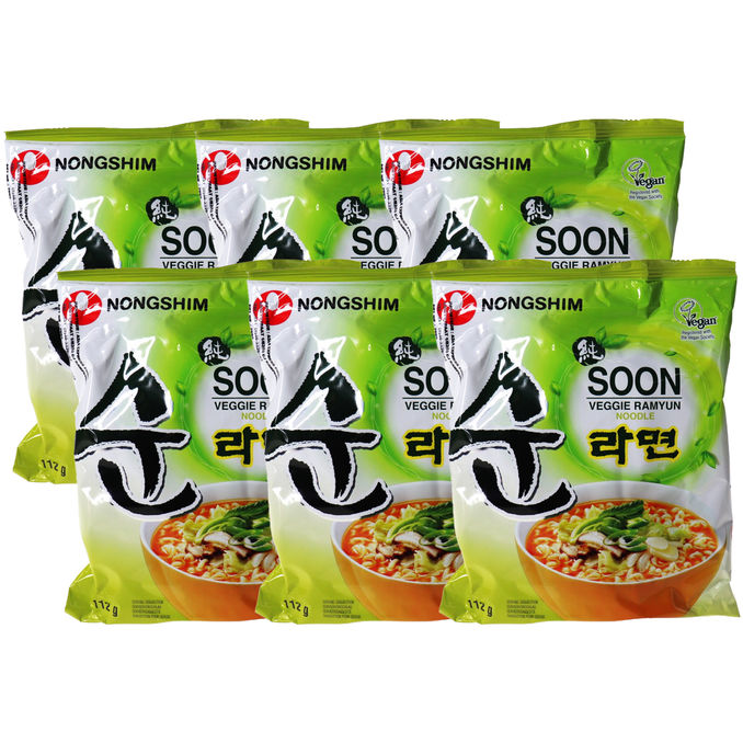 NONGSHIM Instantnudeln Veggie Ramyun, 6er Pack