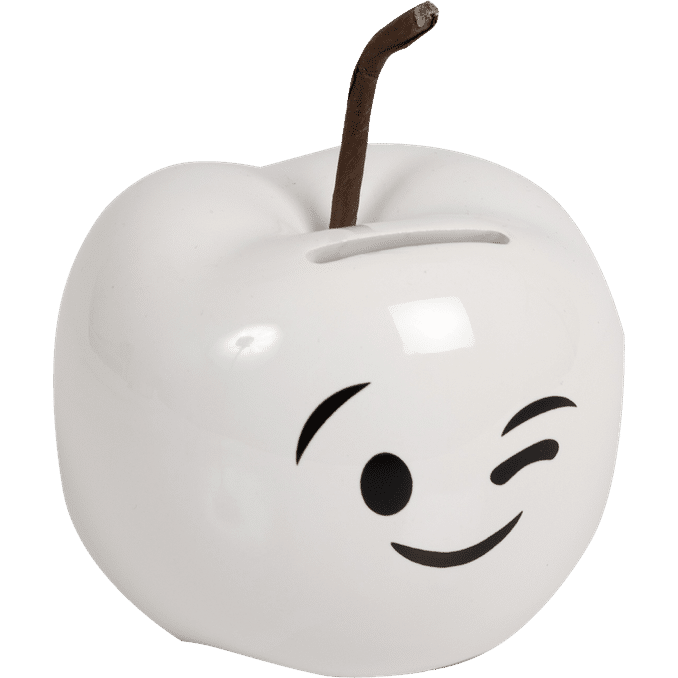 Pictura Sparegris Hvidt Æble Smiley