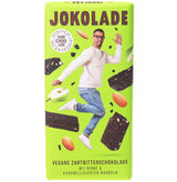 JOKOLADE Dunkle Schokolade mit Birne & karamellisierten Mandeln