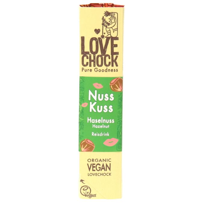 Lovechock BIO Schokolade mit Haselnüssen & Reisdrink