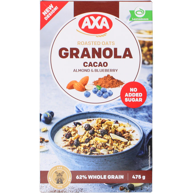 Axa Granola Kaakao, Manteli & Mustikka 