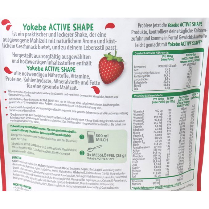 Yokebe Active Shape Shake Erdbeere