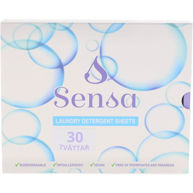 SENSACLEAN Tvättmedel Servetter 30-pack