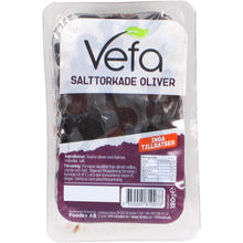 Sorte Salttørrede Oliven med Sten