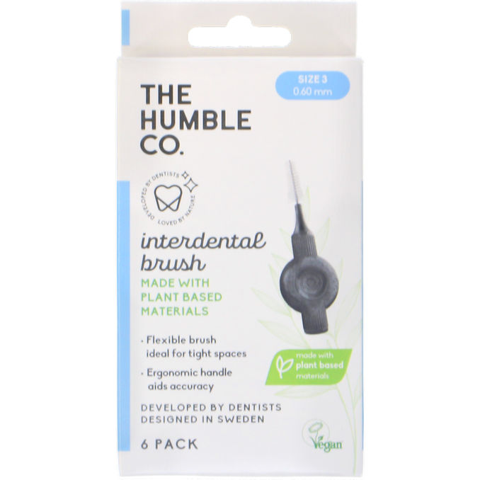 The Humble Co. 2 x Plantebaserede Mellemrumsbørster Blå 0,60 mm