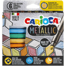 Carioca Metalliske Maxi fiberpenne 6-pak