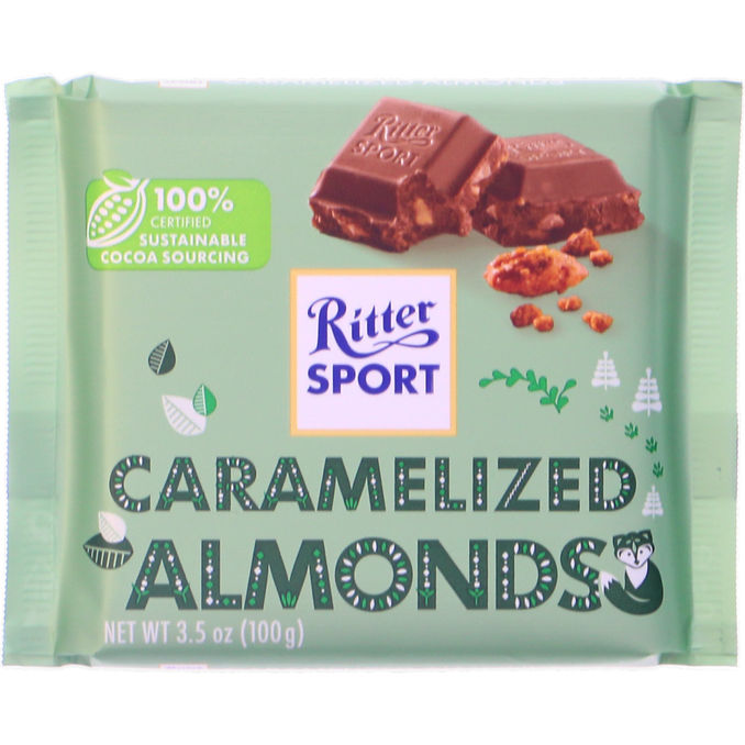 Ritter Sport Choklad Karamell Mandel