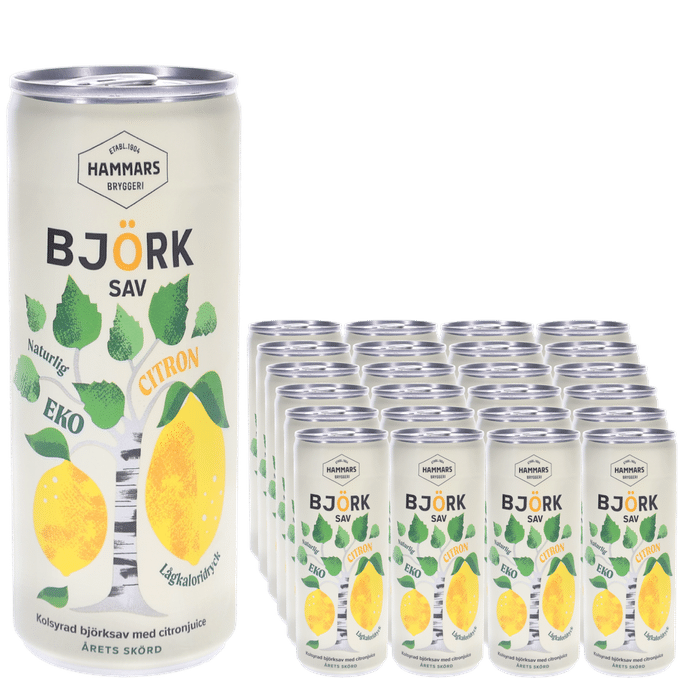 Läs mer om Hammars Björksav Dryck Citron 24-pack