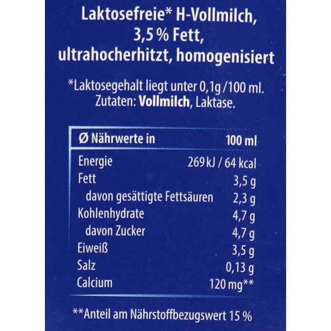 Weihenstephan Haltbare Milch Laktosefrei 3,5%, 12er Pack