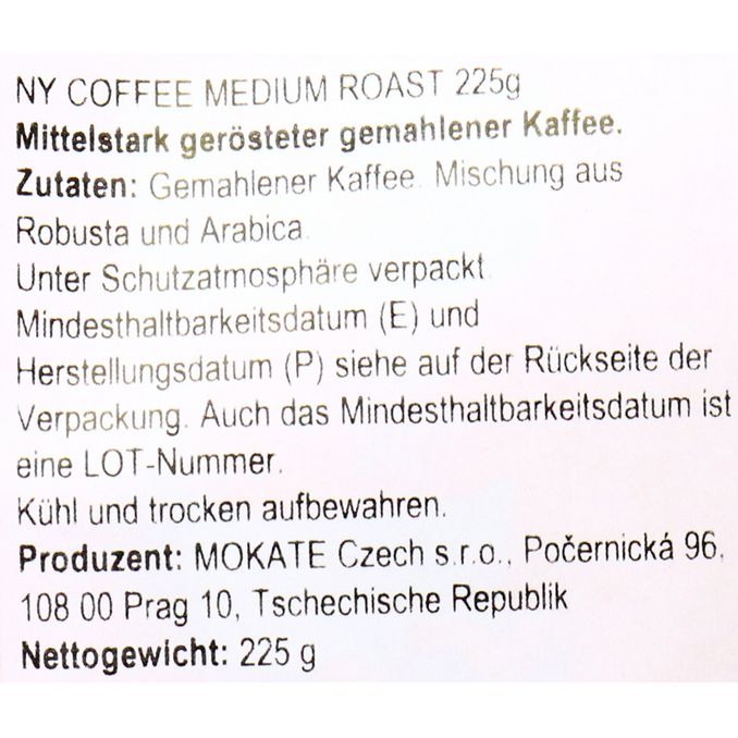 Mokate Kaffee Medium Roast, gemahlen