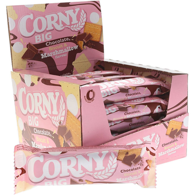 Välipalapatukka Corny Big Suklaakeksi & Vaahtokarkki 24-pack