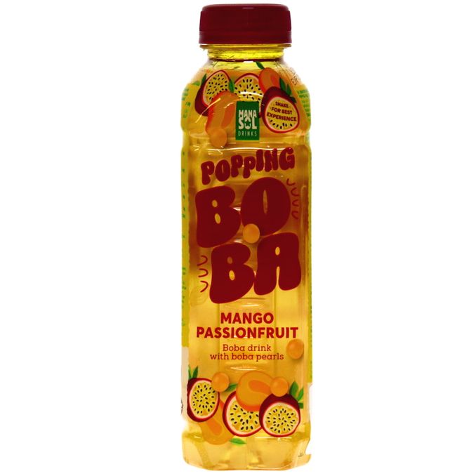 Manasol Popping Boba Drink Mango Passionfruit