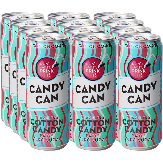 Candy Can Sparkling Cotton Candy, 12er Pack (EINWEG) zzgl. Pfand