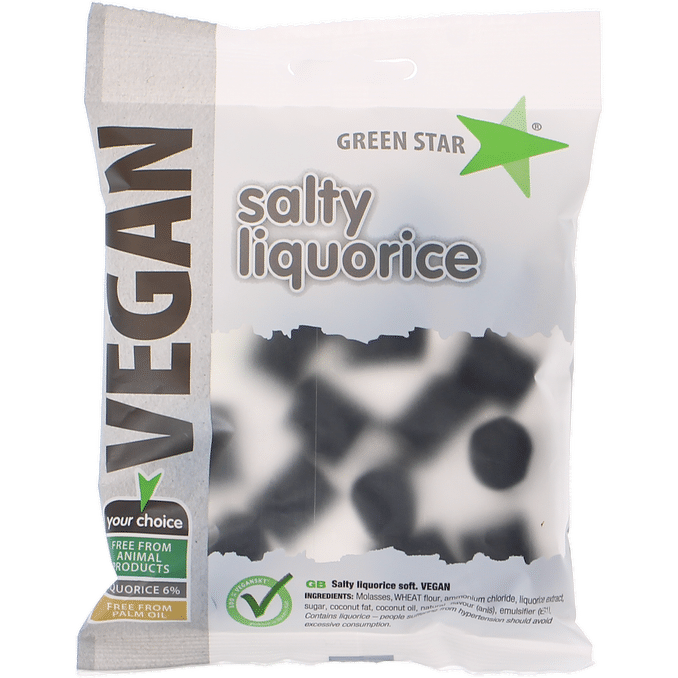 Green Star 3 x Vegansk Salt Lakrits