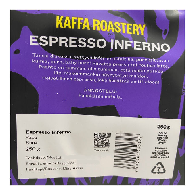 Kaffa Roastery Mørkristet Espressokaffe
