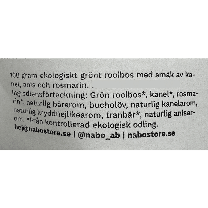 Nabo Grøn Te Rooibos Øko