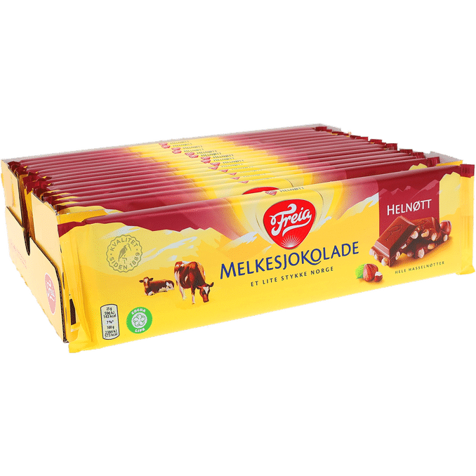 Freia Mælkechokoladeplader m. Hasselnød 15-pak