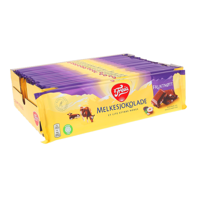 Läs mer om Freia Mjölkchoklad Frukt & Nöt 16-pack