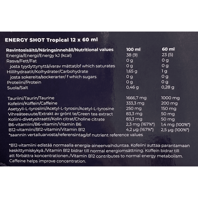Puls Nutrition Puls Energishot Tropisk 12-pak