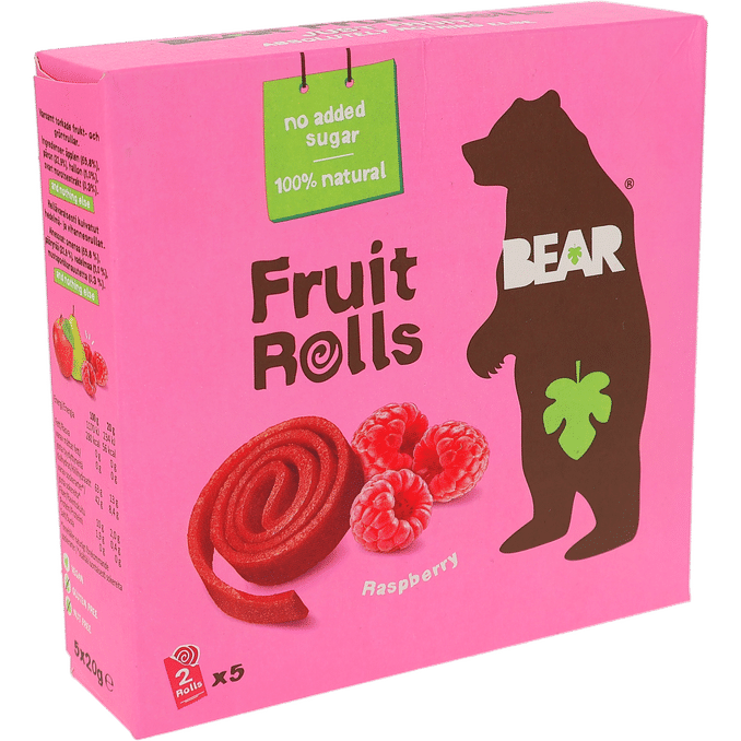 Läs mer om Bear 2 x Fruktrullar Hallon 5-pack
