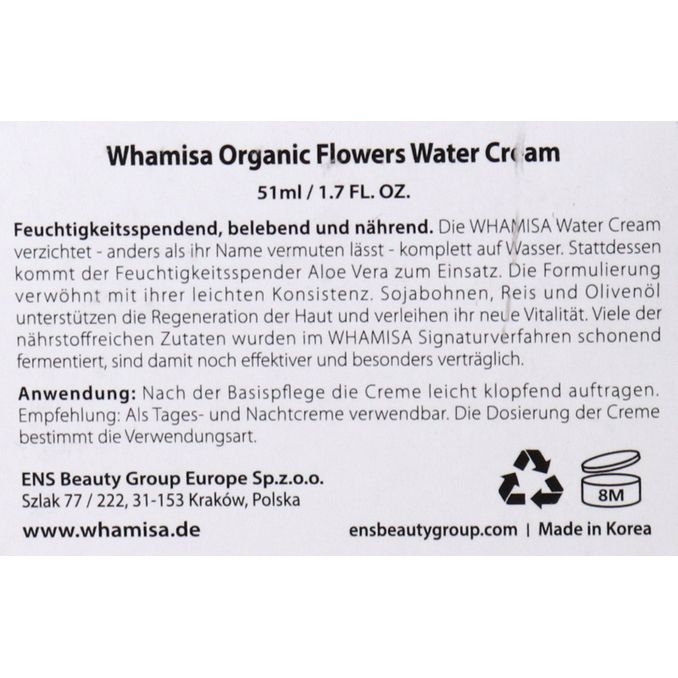 Whamisa Organic Flowers Feuchtigkeitscreme