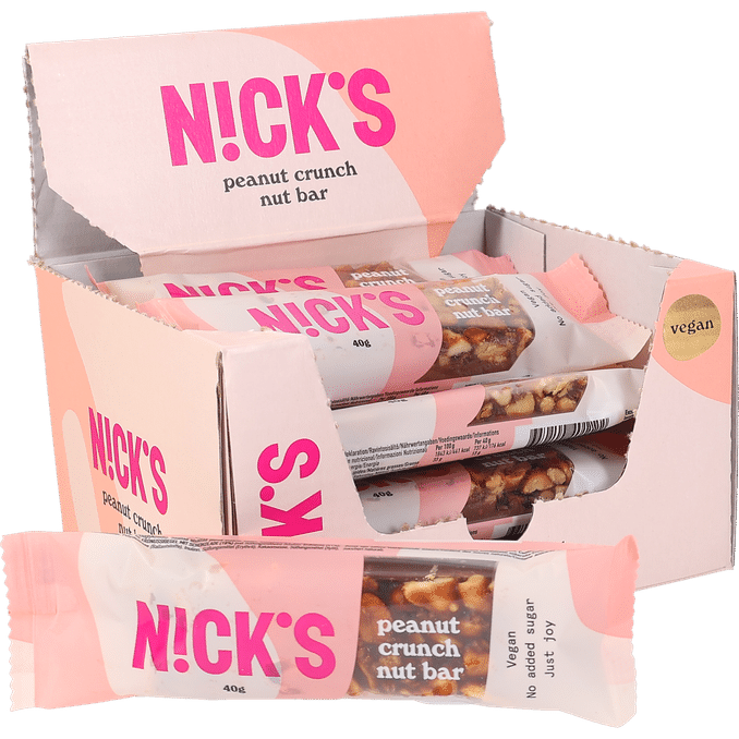 N!CK'S Peanut Crunch Nut Bar 12-pack