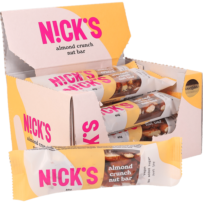 N!CK'S Almond Crunch Nut Bar 12-pack 