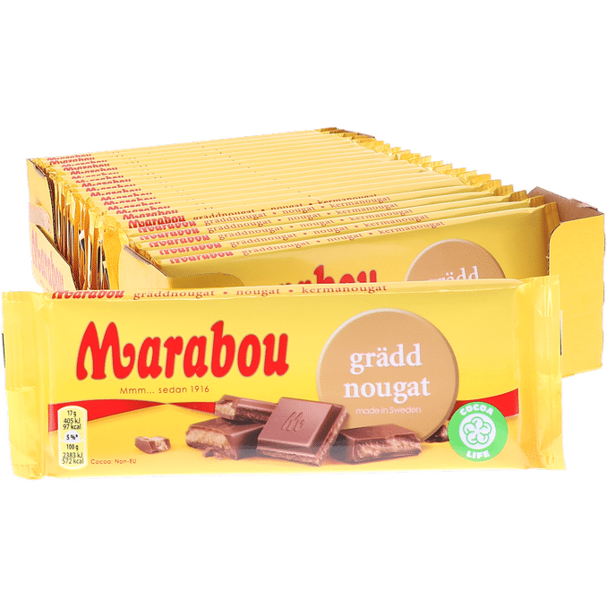 Läs mer om Marabou Gräddnougat 22-pack