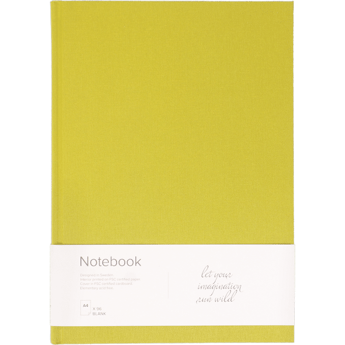 Burde Notesbog Grøn Uden Linjer A4