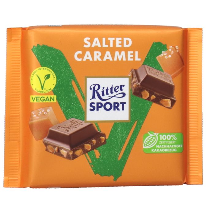 Ritter Sport Vegansk Chokolade m. Saltkaramel