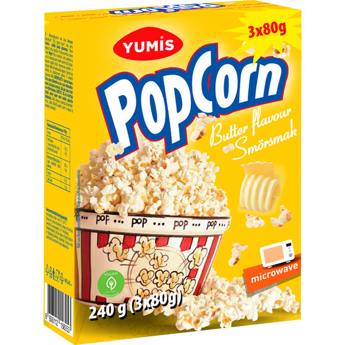 Yumis Popcorn Voi 3-pack