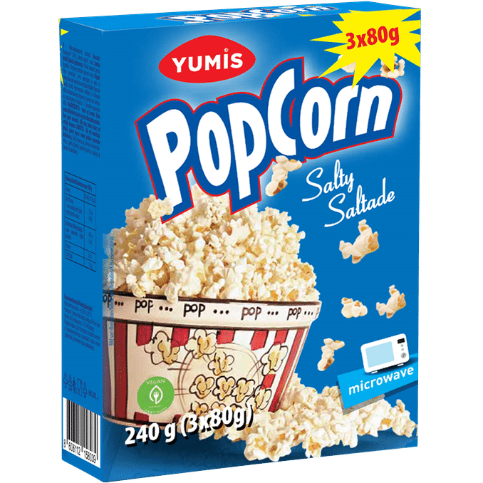 Läs mer om Yumis Mikro Popcorn Salt 3-Pack