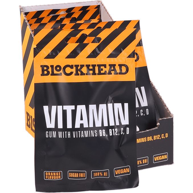 Blockhead Tyggegummi Vitamin 12-pak