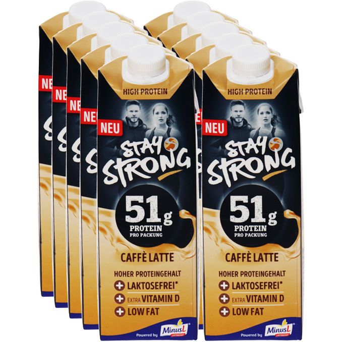 StayStrong High Protein Caffé Latte, 10er Pack