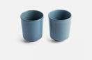 Keltum Steingut Becher "Smokey Blue", 2er Set