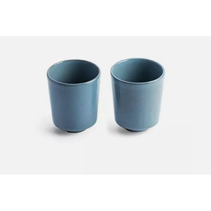 Keltum Steingut Becher "Smokey Blue", 2er Set