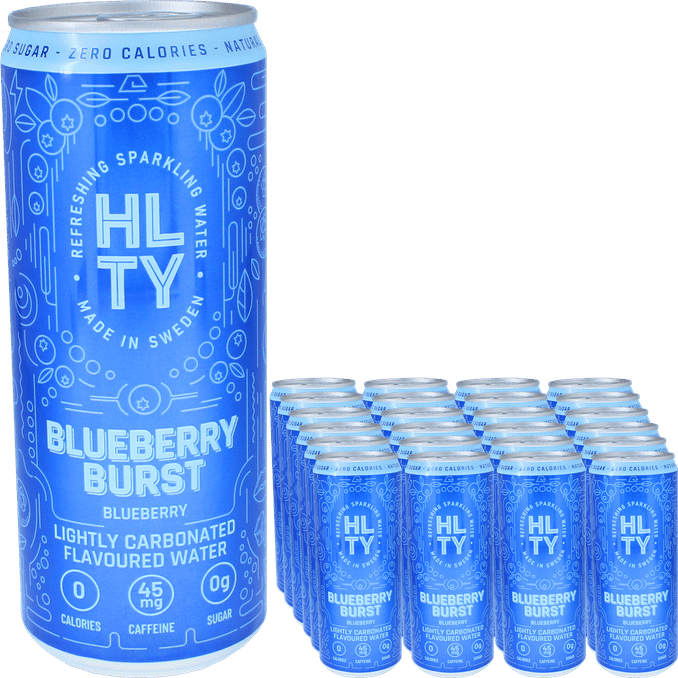 Läs mer om HLTY Energidryck Blueberry Burst 24-pack